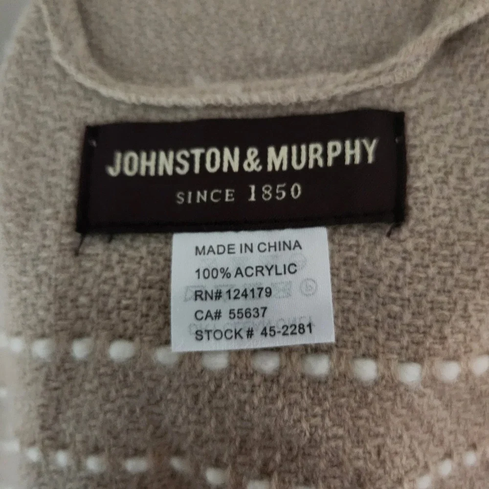 Johnston &‎ Murphy Tan Striped Fringe Poncho Wrap Womens One Size